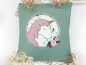 Preview: Einhorn Button - doodle Stickdatei