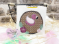 Preview: Button Flamingo - doodle Stickdatei
