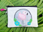 Preview: Button Flamingo - doodle Stickdatei
