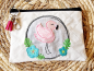 Preview: Button Flamingo - doodle Stickdatei