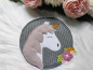 Preview: Einhorn Button - doodle Stickdatei