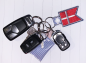 Mobile Preview: Schlüsselanhänger dänische Flagge - ITH-Stickdatei
