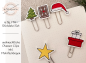 Preview: Weihnachtliche Planner Clips - ITH-Stickdatei