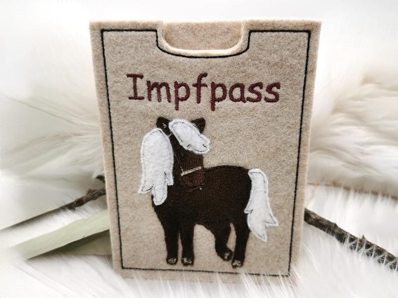 Impfpasshülle Pony - ITH-Stickdatei
