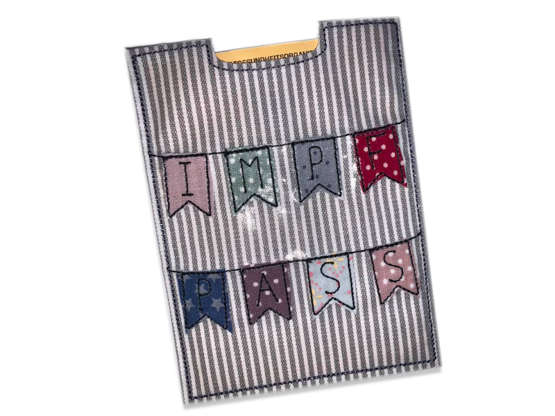 Impfpasshülle Wimpel - ITH-Stickdatei