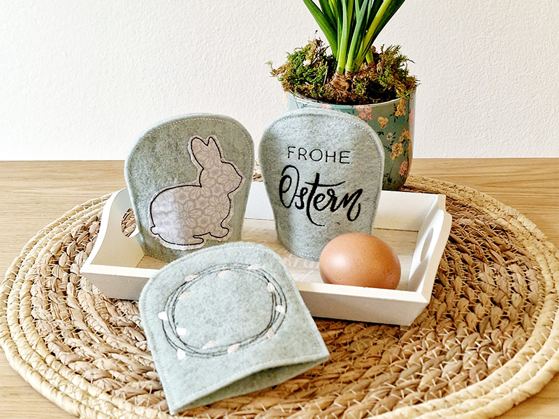 Preview: Eierwärmer für Ostern aus Filz - ITH-Stickdatei