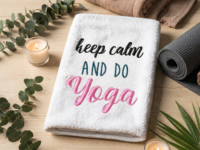 Preview: Keep Calm and do Yoga Spruch - Stickdatei