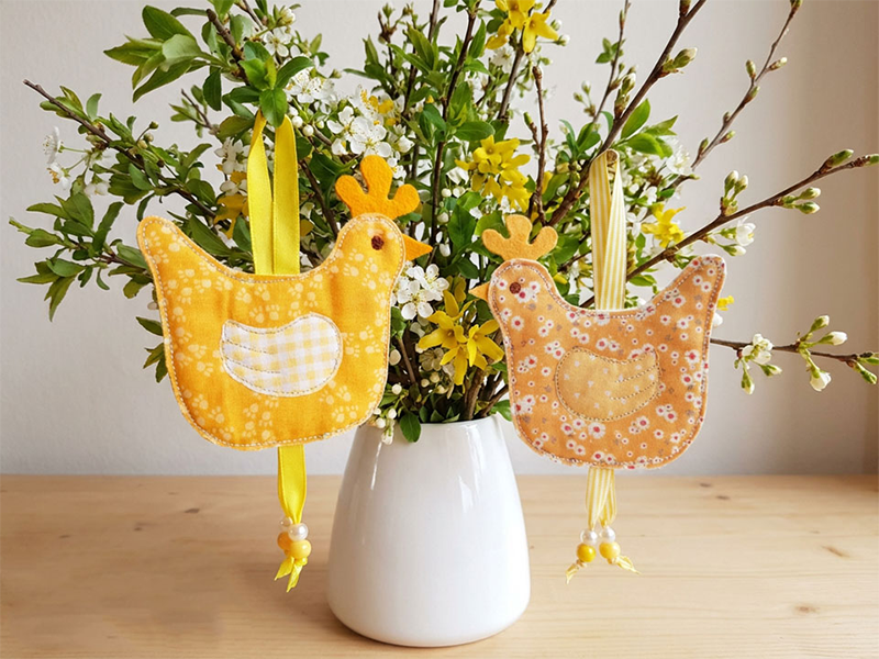 Preview: Henne Hedwig Anhänger - ITH-Stickdatei