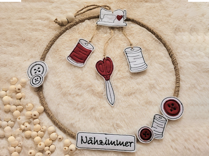 Näh Set Anhänger - ITH-Stickdatei