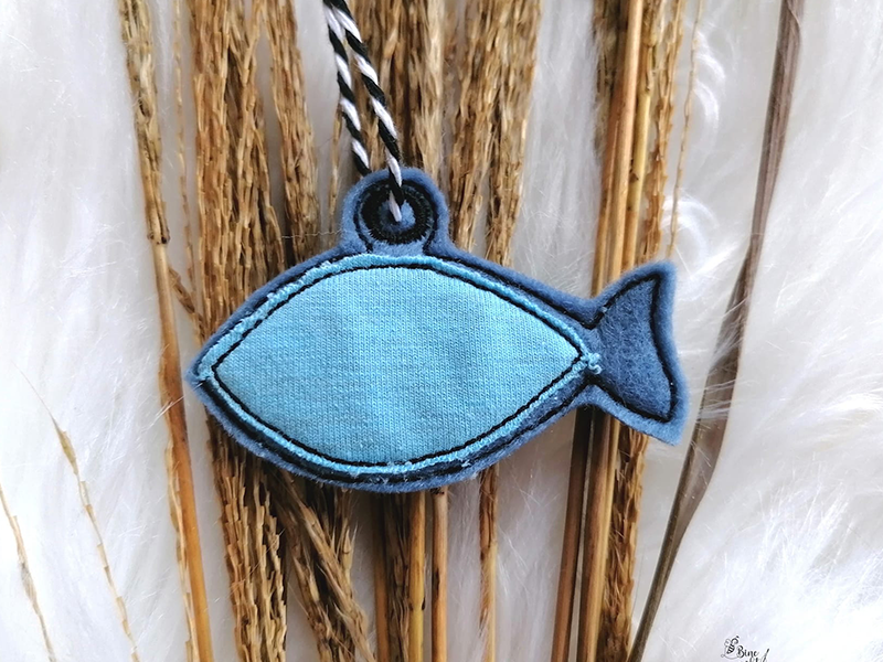 Fisch Anhänger - ITH-Stickdatei