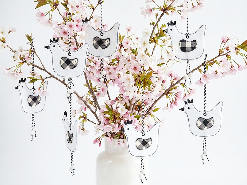 Preview: Henne Hedwig Anhänger - ITH-Stickdatei