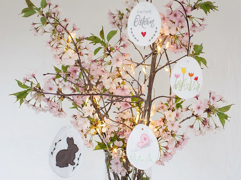 Preview: Osterei Anhänger - ITH-Stickdatei