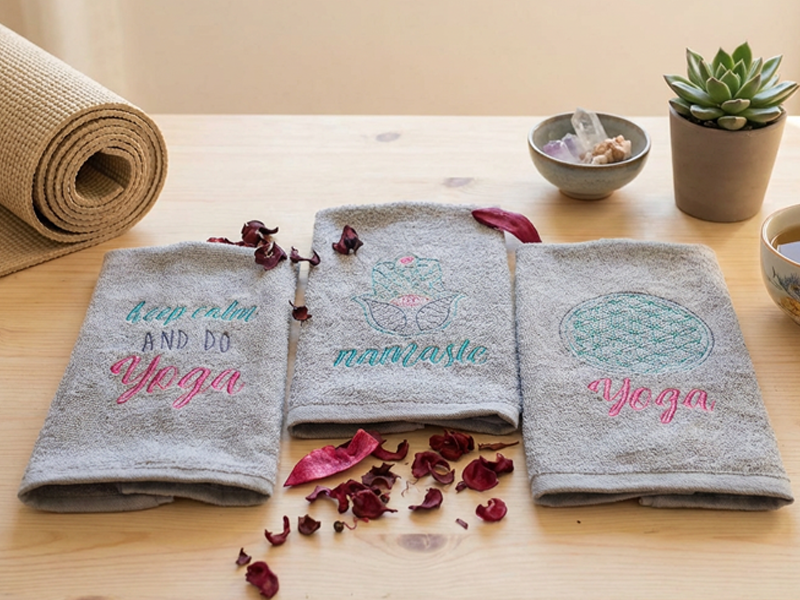 Preview: Keep Calm and do Yoga Spruch - Stickdatei