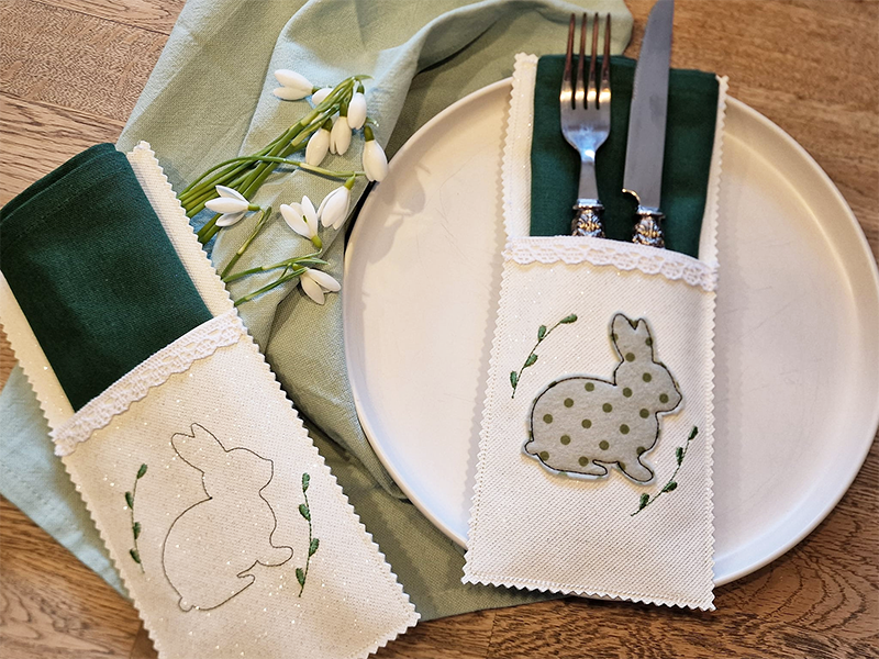 Preview: Bestecktaschen Ostern - ITH-Stickdatei
