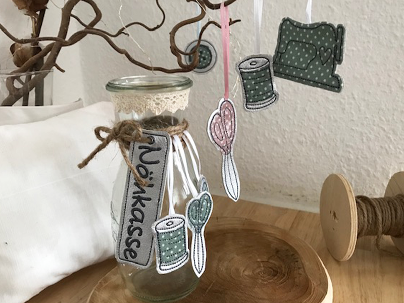 Näh Set Anhänger - ITH-Stickdatei