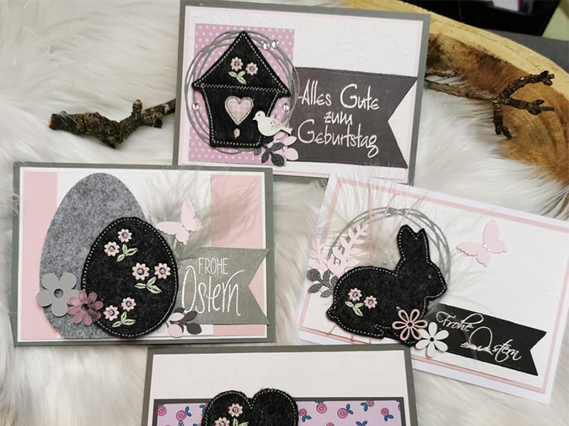 Oster Frühlings Anhänger Blumenstecker - ITH-Stickdatei