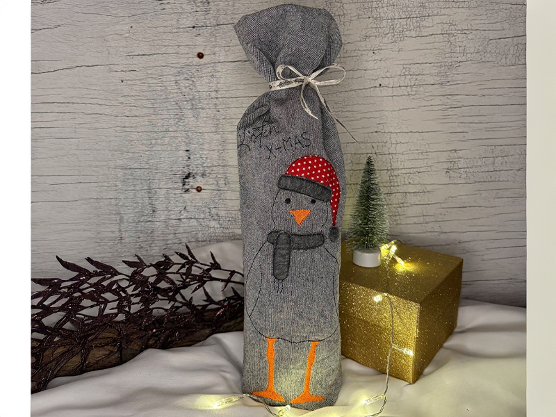 Weihnachtsmöwe  – Küsten X-MAS - doodle Stickdatei