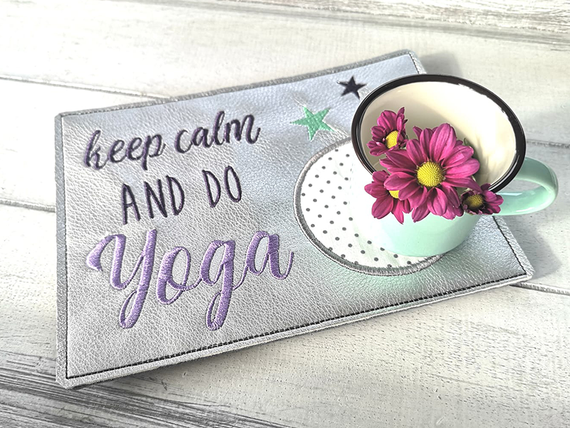 Keep Calm and do Yoga Spruch - Stickdatei