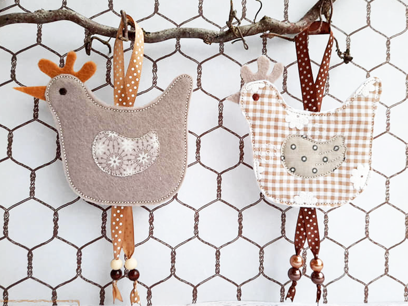 Henne Hedwig Anhänger - ITH-Stickdatei