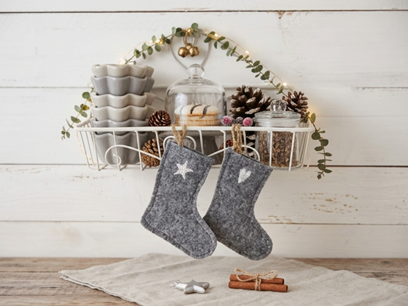 Nikolausstiefel aus Filz - ITH-Stickdatei