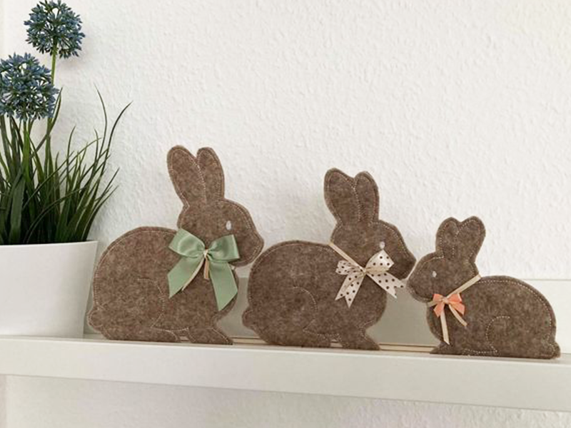 Hase Stabdatei Klötzchendatei - ITH-Stickdatei