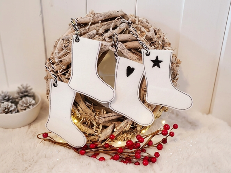 Nikolausstiefel aus Filz - ITH-Stickdatei