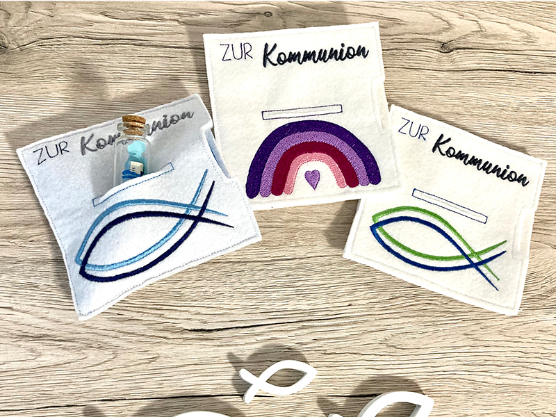 Christliche Schokoladenhüllen für Gutscheinkarten - ITH-Stickdatei