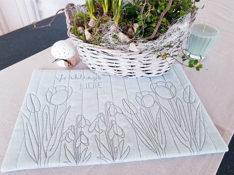 Tulpen - redwork Stickdatei