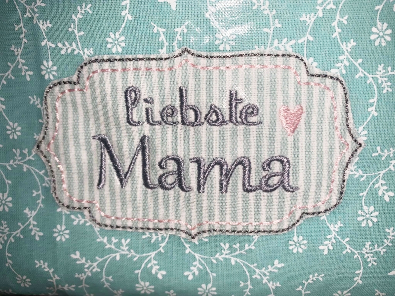 Preview: Blanko Vintage Rahmen - doodle Stickdatei