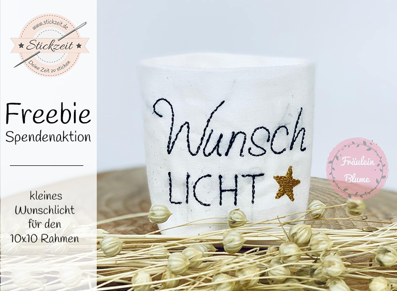 Freebie - Wunschlicht Herzkranke Kinder e.V. - ITH-Stickdatei