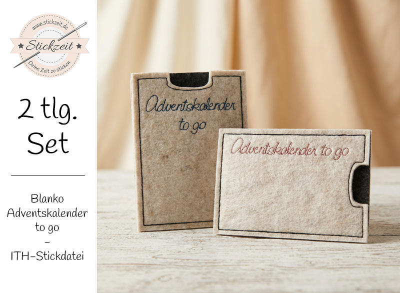 Blanko Adventskalender to go - ITH-Stickdatei
