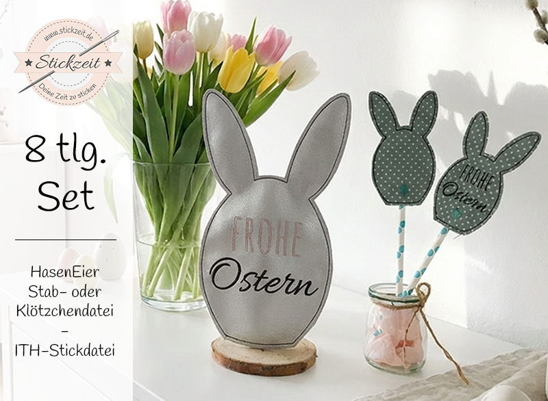 HasenEier Stab- oder Klötzchendatei - ITH-Stickdatei