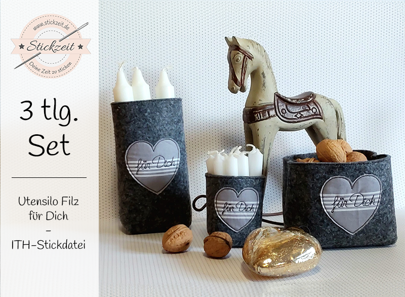Filz Utensilo - für Dich - ITH-Stickdatei