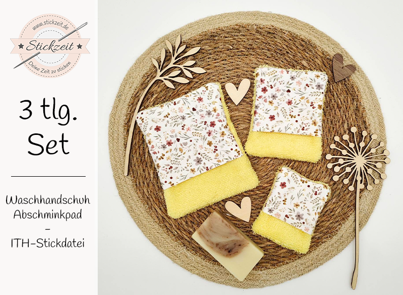 Waschhandschuh Abschminkpad - ITH-Stickdatei