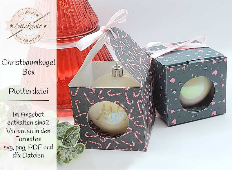 Stickzeit - Christbaumkugel Box