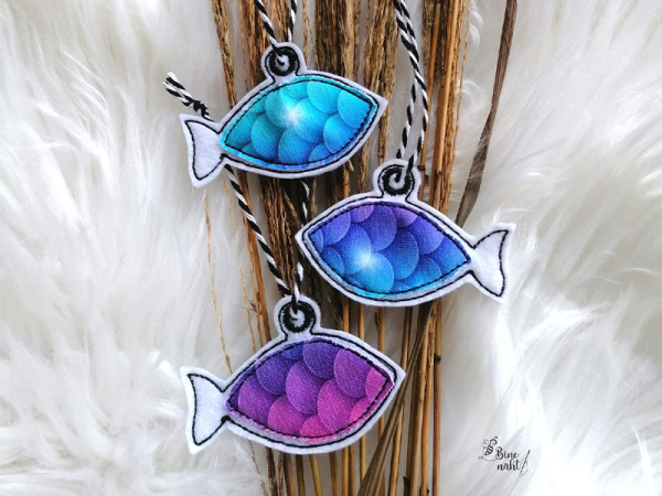 Fisch Anhänger - ITH-Stickdatei