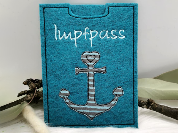 Impfpasshülle Anker - ITH-Stickdatei