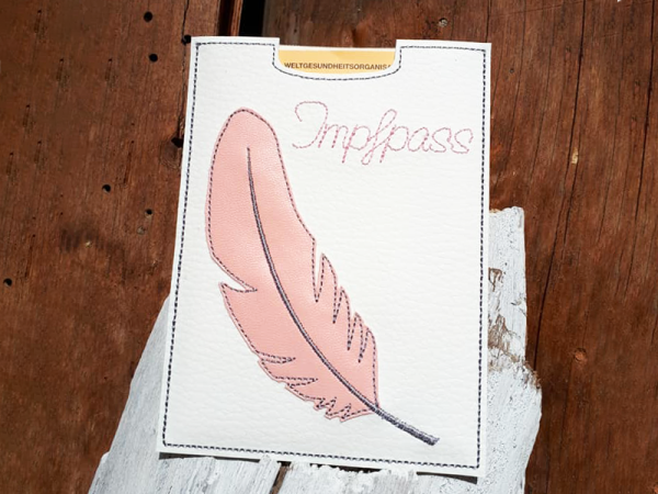 Impfpasshülle Feder- ITH-Stickdatei
