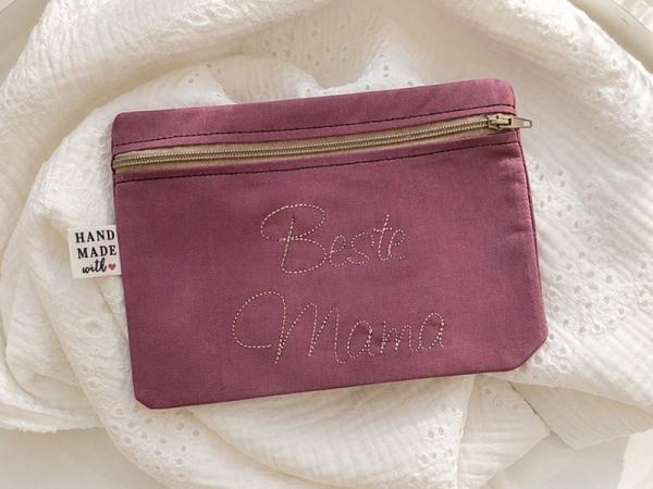 Muttertag Vatertag Schriftzüge - redwork Stickdatei