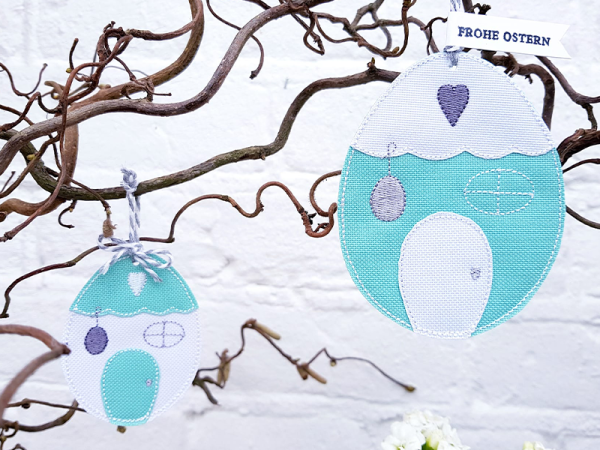 Eierhäuschen Anhänger- ITH-Stickdatei