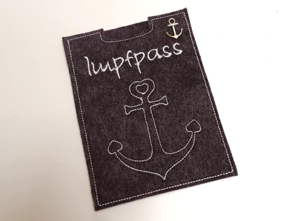 Impfpasshülle Anker - ITH-Stickdatei