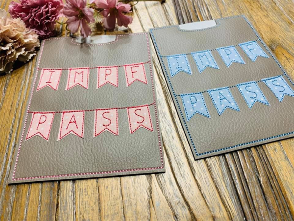 Impfpasshülle Wimpel - ITH-Stickdatei