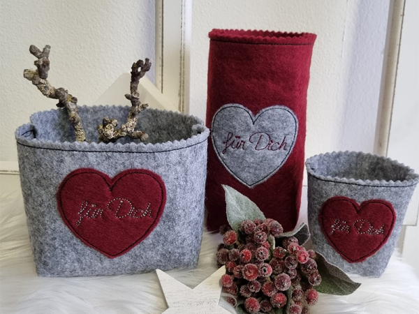 Filz Utensilo - für Dich - ITH-Stickdatei