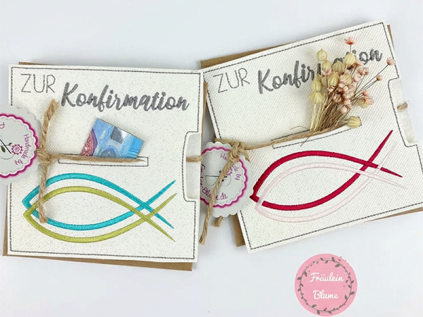 Christliche Schokoladenhüllen für Gutscheinkarten - ITH-Stickdatei