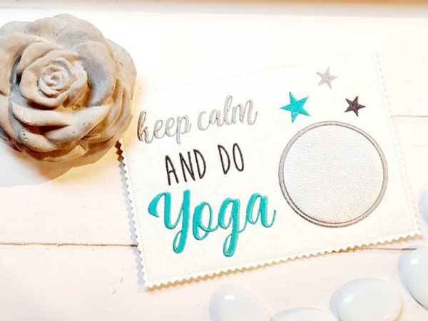 Keep Calm and do Yoga Spruch - Stickdatei