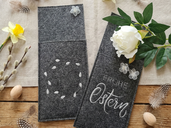 Bestecktaschen Ostern - ITH-Stickdatei
