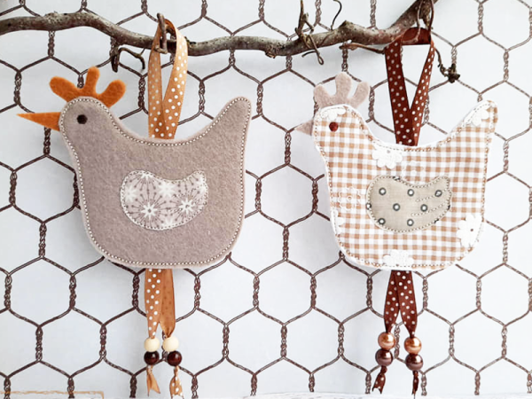 Henne Hedwig Anhänger - ITH-Stickdatei