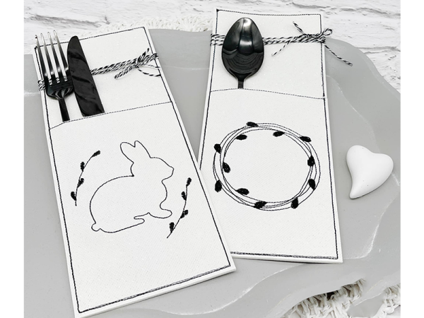Bestecktaschen Ostern - ITH-Stickdatei