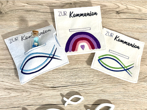 Christliche Schokoladenhüllen für Gutscheinkarten - ITH-Stickdatei