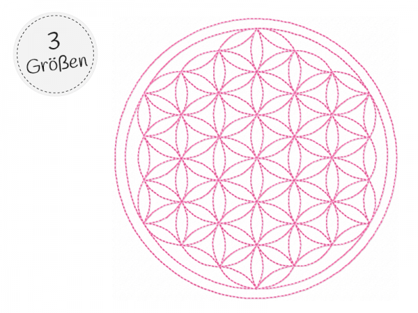 Blume des Lebens - doodle Stickdatei